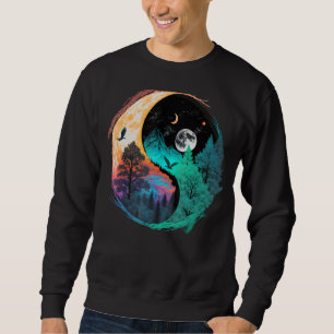 Sudadera Símbolo de meditación taoísmo yin yang sobre la na