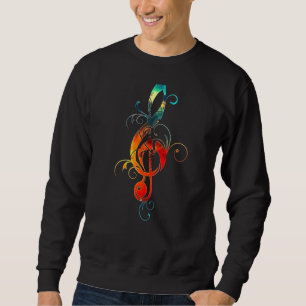 Sudadera Símbolo de música Treble Clef Music Notes Musical 