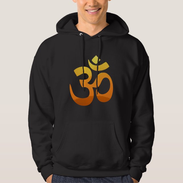 Sudadera Símbolo de Om Mantra de diseño frontal yoga asana  (Anverso)