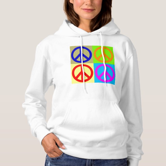 Sudadera Símbolo de paz arte pop (Anverso)