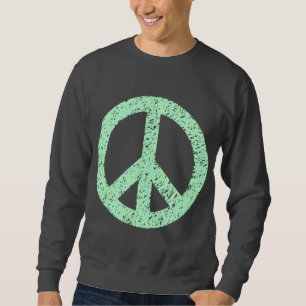 Sudadera Símbolo de paz con grito - verde fantasma