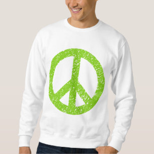 Sudadera Símbolo de Paz Garabateado - Verde Marciano
