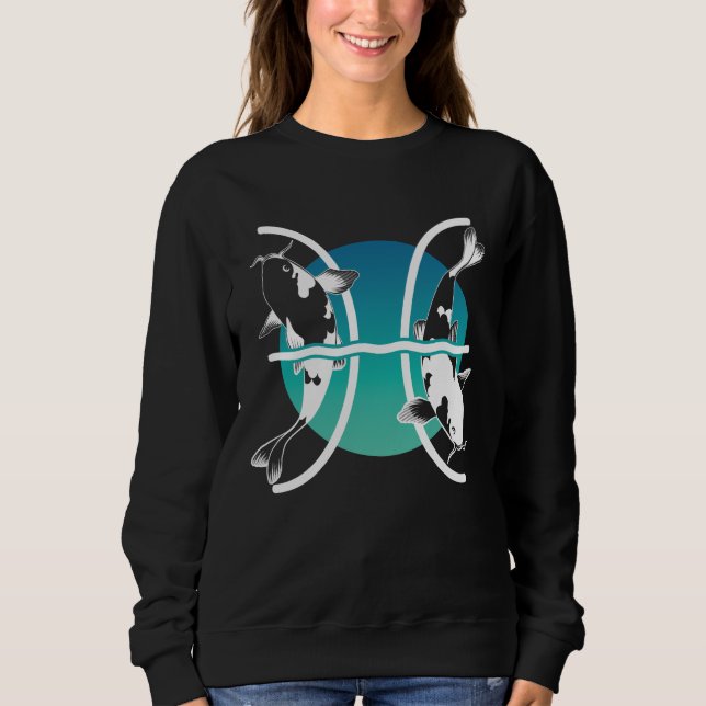 Sudadera Símbolo de Pisces - Rótulo Zodiaco Astrológico (Anverso)