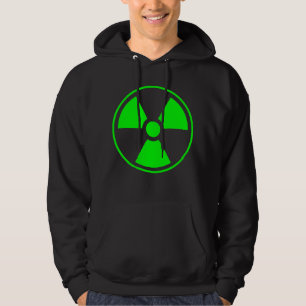 Sudadera Símbolo de radiación nuclear radiactiva en verde