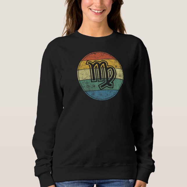 Sudadera Símbolo de Rótulo zodiaco Virgo sin texto como vin (Anverso)