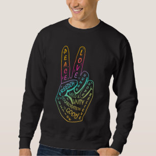 Sudadera Símbolo de signo de paz no de guerra 1