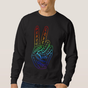 Sudadera Símbolo de signo de paz no de guerra 8