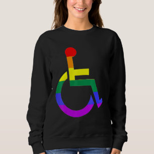 Sudadera Símbolo de silla de ruedas arco iris T-