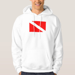 Sudadera símbolo de submarinismo con bandera de buceo en di