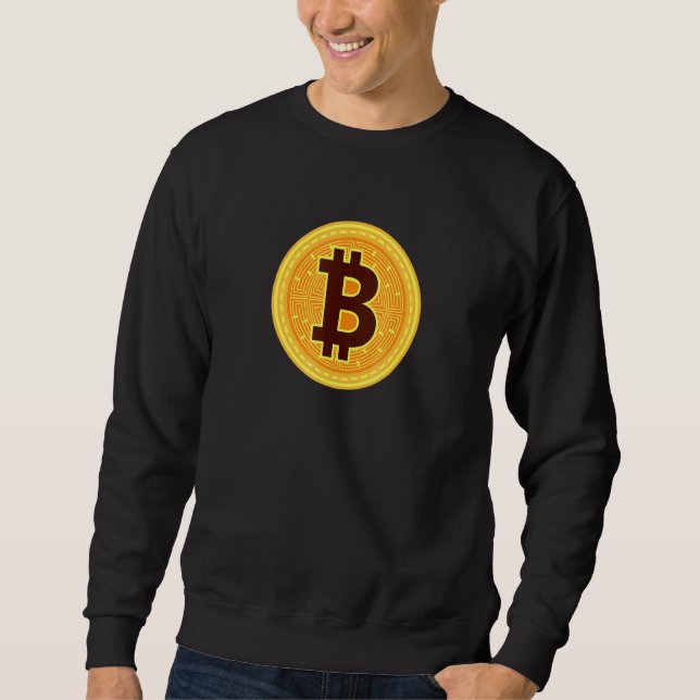 Sudadera Símbolo de ticker Btc Criptomoneda Bitcoin (Anverso)