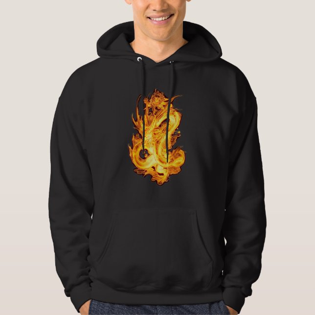 Sudadera Símbolo del dragón chino tradicional de poder y fu (Anverso)
