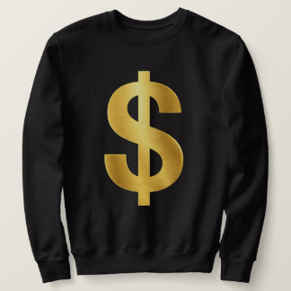 Sudadera Símbolo del signo del dólar de oro – Lujo minimali