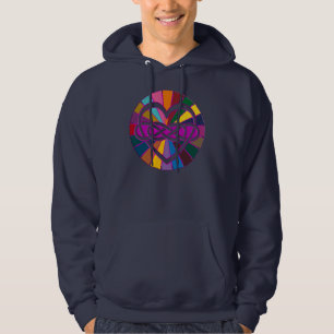 Sudadera Símbolo doble Infinity Brillo colorido del corazón