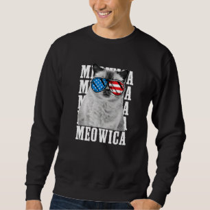 Sudadera Símbolo estadounidense de águila de gato de Meowic