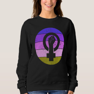 Sudadera Símbolo feminista igualdad femenina potenciación F