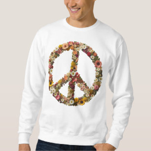 Sudadera Símbolo floral de paz con flores vibrantes