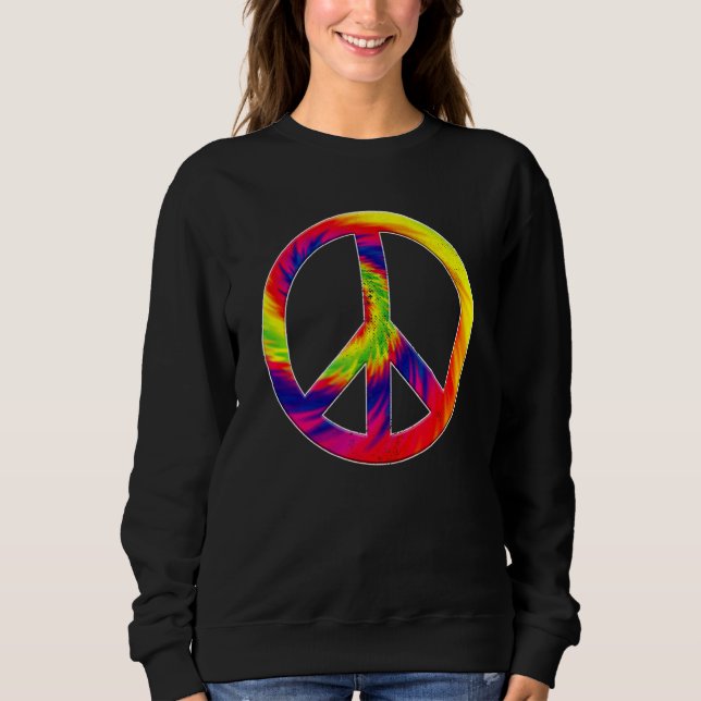 Sudadera Símbolo hippie de libertad de los años 60 firma de (Anverso)