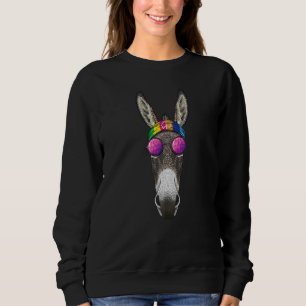 Sudadera Símbolo hippie de paz de amor a burro, himno de gr
