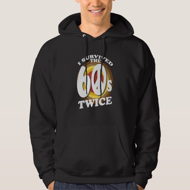 Sudadera Símbolo hippie de paz de cumpleaños número 6 sobre (Anverso)