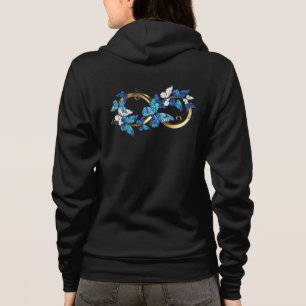 Sudadera Símbolo infinito de mariposas Morpho azules