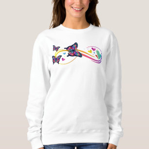 Sudadera Símbolo infinito y mariposas monarcas para autismo