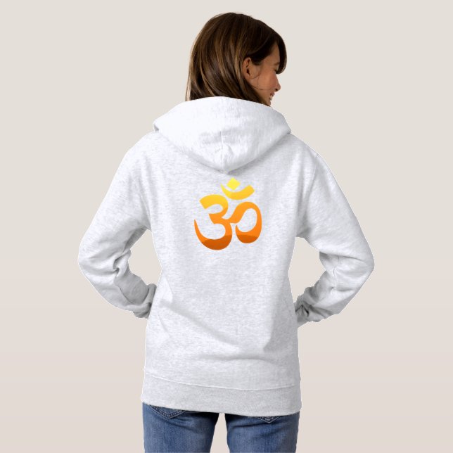 Sudadera Símbolo mantra de yoga de moda mujeres de alta cal (Reverso completo)
