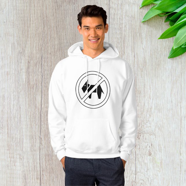 Sudadera Símbolo negro y blanco en negrita sin perros permi (Subido por el creador)