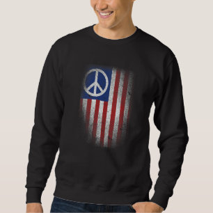 Sudadera Símbolo norteamericano de bandera de la paz civil