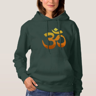 Sudadera Símbolo Om Mantra Yoga Oro Sol Mujeres Bosque Prof