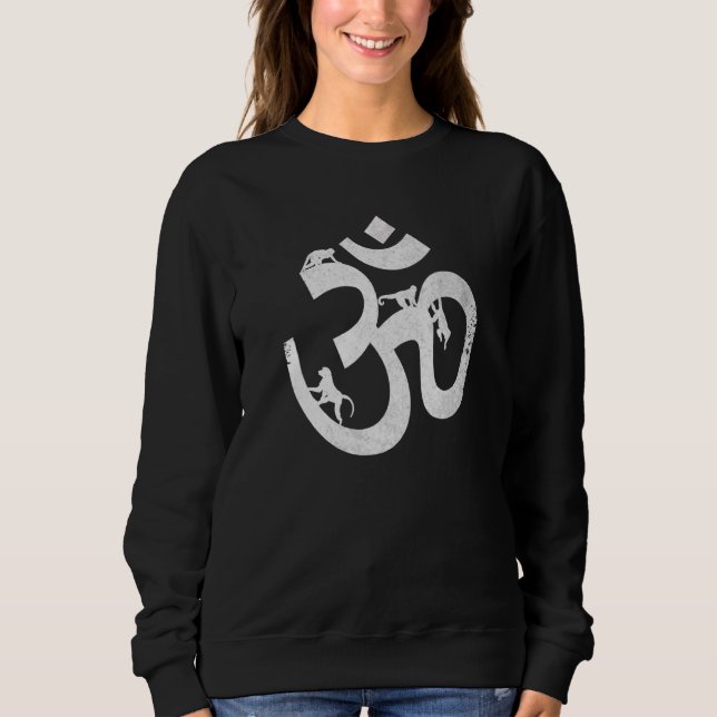 Sudadera Símbolo Om Monkey Yoga Aum Símbolo (Anverso)
