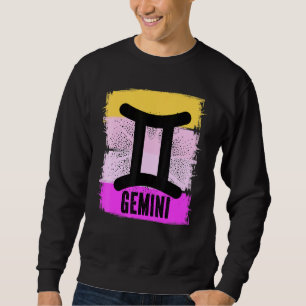 Sudadera Símbolo retro géminis cumpleaños santuario zodiaco
