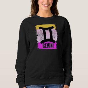 Sudadera Símbolo retro géminis cumpleaños santuario zodiaco
