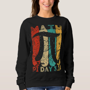 Sudadera Símbolo retro vintage Pi Day 3 14 Pi Math Geek Inf