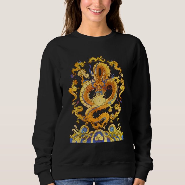 Sudadera Símbolo tradicional chino de dragón de poder y de  (Anverso)