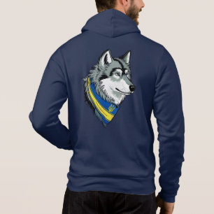 Sudadera Símbolo ucraniano de lobo, arte fuerte y orgulloso