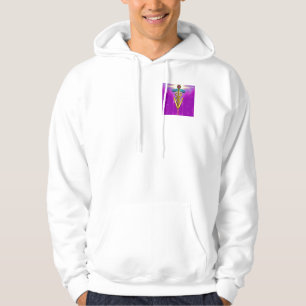 Sudadera SÍMBOLO VETERINARIO CADUCEO DE ORO,Ondas de Fuchsi