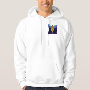 Sudadera SÍMBOLO VETERINARIO DE CADUCEO DE ORO,Ondas Azul P