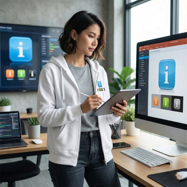 Sudadera Símbolos de Información Modernos Brillantes (Subido por el creador)