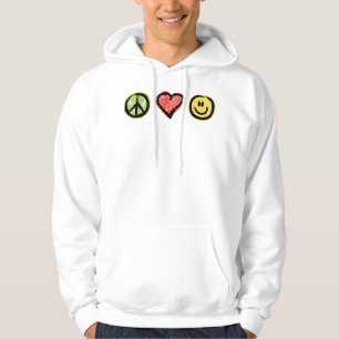 Sudadera Símbolos de mensajes positivos de amor por la paz