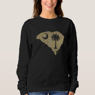 Sudadera Símbolos De Palm Y Luna De Bandera Sc Carolina Del