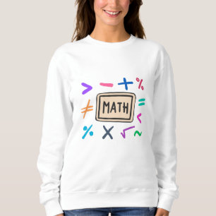 Sudadera Símbolos matemáticos para estudiantes y padres
