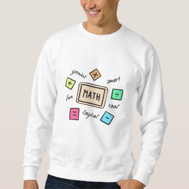 Sudadera Símbolos matemáticos para estudiantes y padres (Anverso)