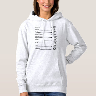 Sudadera símbolos y nombres del poder de los exo del kpop