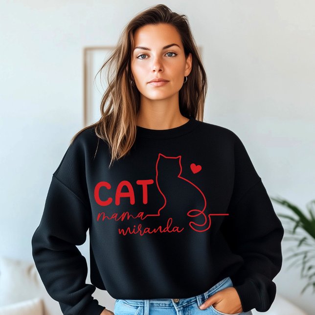 Sudadera Simple Cat Mom and Cat Paw Mothers Day (Subido por el creador)