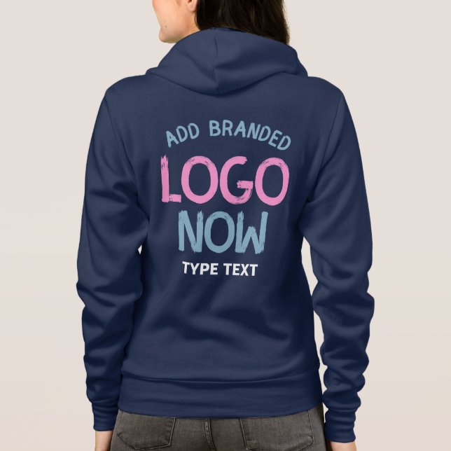 SUDADERA SIMPLE CLIENTE DE MODA AZUL DE NAVY LIMPIO Y CONTE (Reverso)