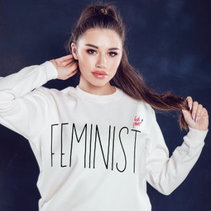 Sudadera Simple guión feminista moderno Poder Chica mínimo