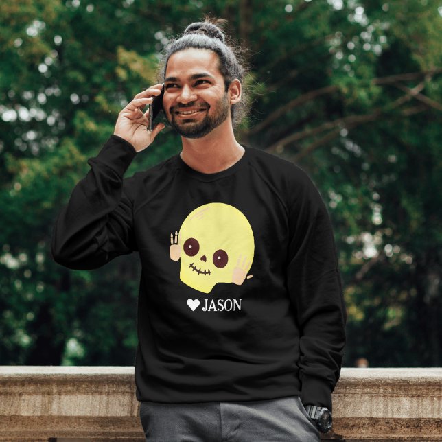 Sudadera Simple Happy Halloween Boo Skeleton Skull (Subido por el creador)