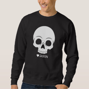 Sudadera Simple Happy Halloween Boo Skeleton Skull