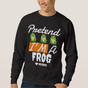Sudadera Simple Happy Halloween finge que soy una rana