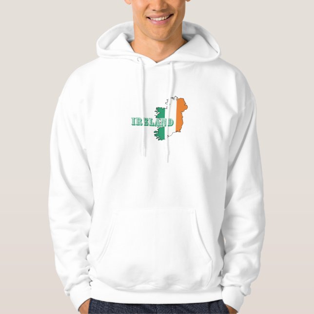 Sudadera Simple irlanda moderna irish Art Map Flag Souvenir (Anverso)